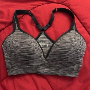 Jockey Heathered Gray Racerback Padded Sports Bra